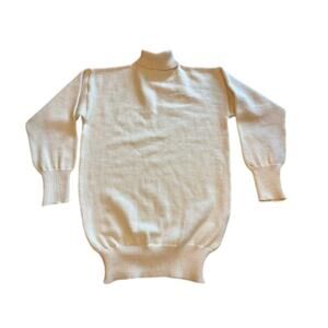 Niffi Sweater Mens XL 100% Pure New Wool Turtleneck Made England Knit Fisherman